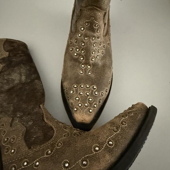 Sterling River Cowgirls SR2032 Leather Brown/Cherry Western 8.5 Womens Rhineston - Picture 12 of 13